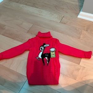 Red Knit Turtleneck Sweater